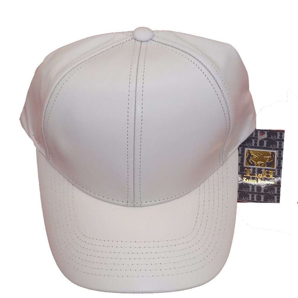 Ivory Leather Cap